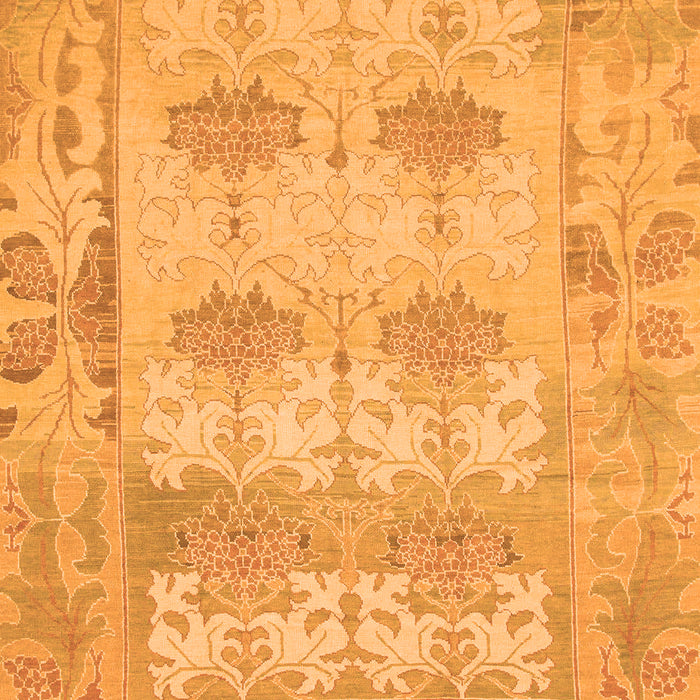 Machine Washable Oriental Orange Traditional Area Rugs, wshabs1201org