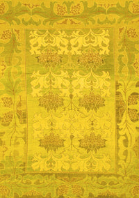 Oriental Yellow Traditional Rug, abs1201yw