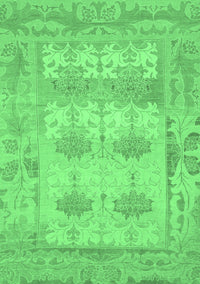 Oriental Emerald Green Traditional Rug, abs1201emgrn