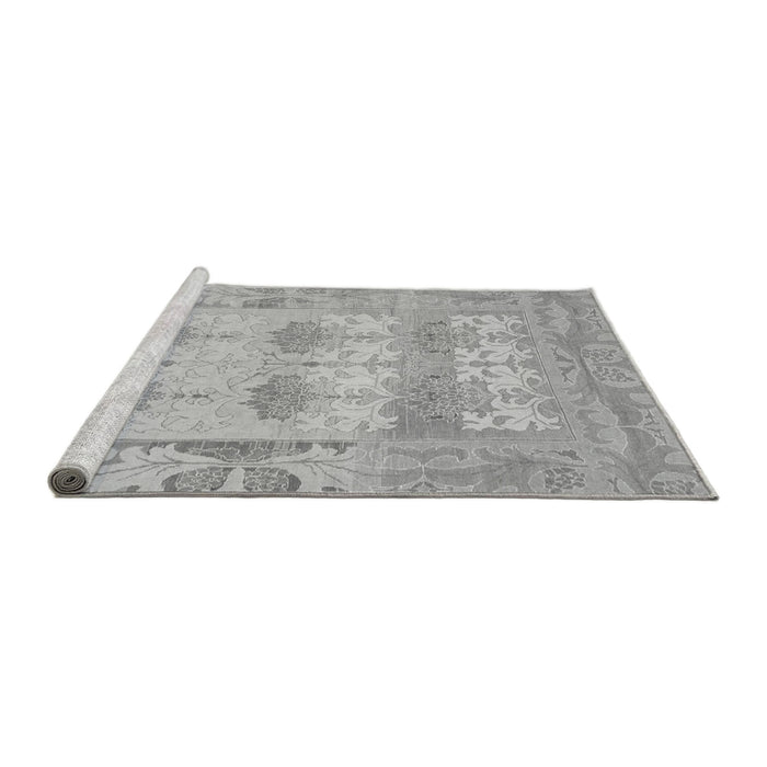 Sideview of Machine Washable Oriental Gray Traditional Rug, wshabs1201gry