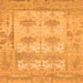 Square Oriental Orange Traditional Rug, abs1201org