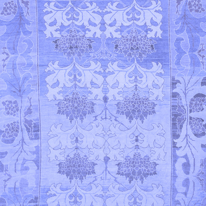 Machine Washable Oriental Blue Traditional Rug, wshabs1201blu