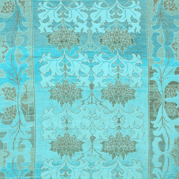 Oriental Light Blue Traditional Rug, abs1201lblu
