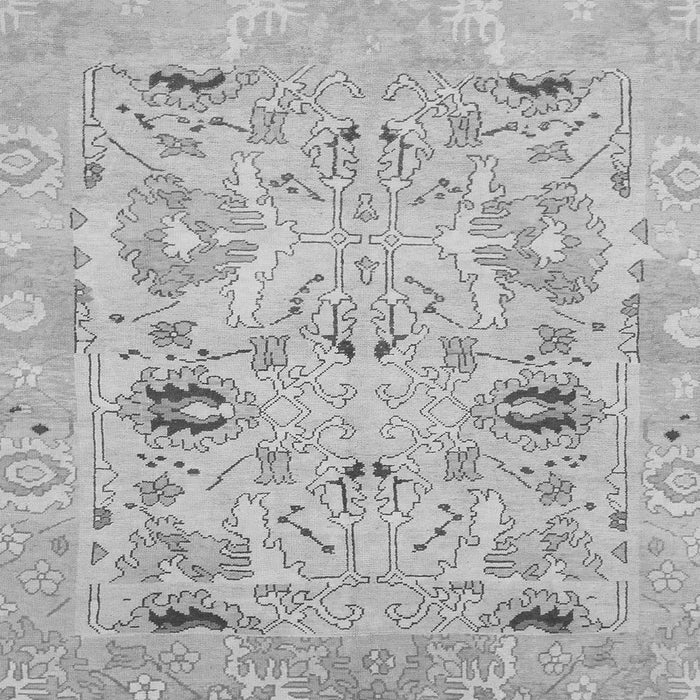 Square Machine Washable Oriental Gray Traditional Rug, wshabs1202gry