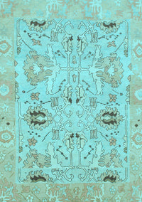 Oriental Light Blue Traditional Rug, abs1202lblu