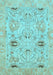 Oriental Light Blue Traditional Rug, abs1202lblu