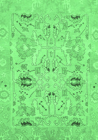 Oriental Emerald Green Traditional Rug, abs1202emgrn