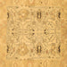 Square Oriental Brown Traditional Rug, abs1202brn