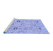 Sideview of Machine Washable Oriental Blue Traditional Rug, wshabs1202blu