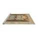 Sideview of Machine Washable Abstract Light Brown Rug, wshabs1203