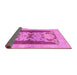 Sideview of Abstract Pink Modern Rug, abs1203pnk