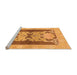 Sideview of Machine Washable Abstract Orange Modern Area Rugs, wshabs1203org