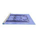 Sideview of Machine Washable Abstract Blue Modern Rug, wshabs1203blu