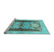 Sideview of Machine Washable Abstract Light Blue Modern Rug, wshabs1203lblu