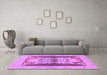 Machine Washable Abstract Purple Modern Area Rugs in a Living Room, wshabs1203pur