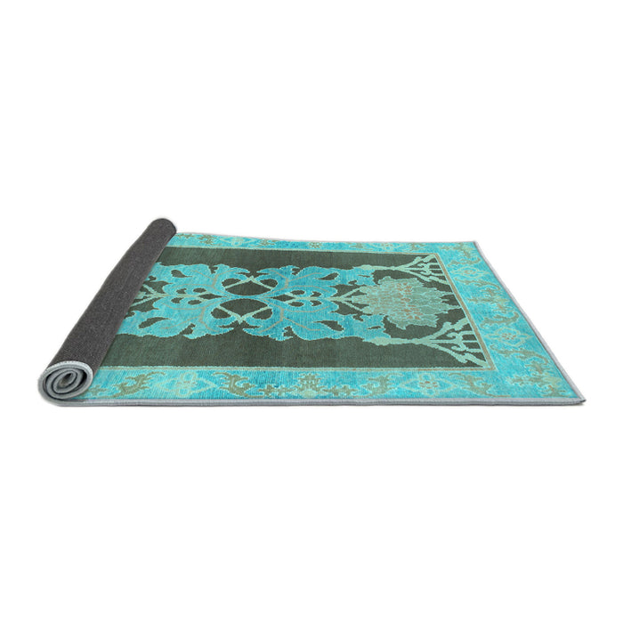 Sideview of Abstract Light Blue Modern Rug, abs1203lblu