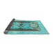 Sideview of Abstract Light Blue Modern Rug, abs1203lblu