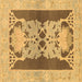 Square Abstract Brown Modern Rug, abs1203brn