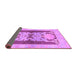 Sideview of Abstract Purple Modern Rug, abs1203pur