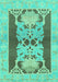 Abstract Turquoise Modern Rug, abs1203turq