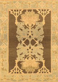 Abstract Brown Modern Rug, abs1203brn