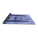 Sideview of Abstract Blue Modern Rug, abs1203blu