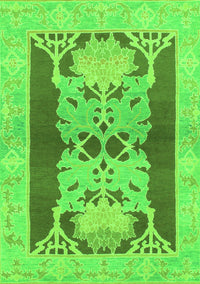 Abstract Green Modern Rug, abs1203grn