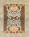 Abstract Light Brown Modern Rug, abs1203