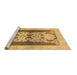 Sideview of Machine Washable Abstract Brown Modern Rug, wshabs1203brn