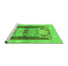 Sideview of Machine Washable Abstract Green Modern Area Rugs, wshabs1203grn