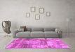 Machine Washable Abstract Purple Modern Area Rugs in a Living Room, wshabs1204pur