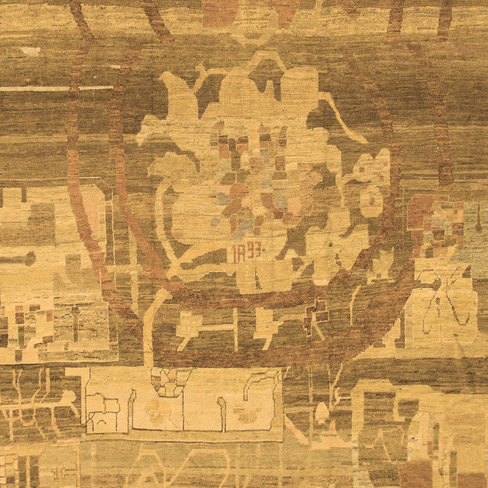 Abstract Brown Modern Rug, abs1204brn