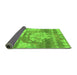 Sideview of Abstract Green Modern Rug, abs1204grn