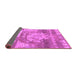 Sideview of Abstract Purple Modern Rug, abs1204pur