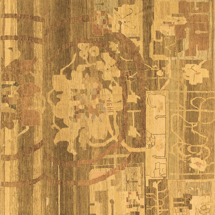 Square Machine Washable Abstract Brown Modern Rug, wshabs1204brn