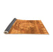 Sideview of Abstract Orange Modern Rug, abs1204org