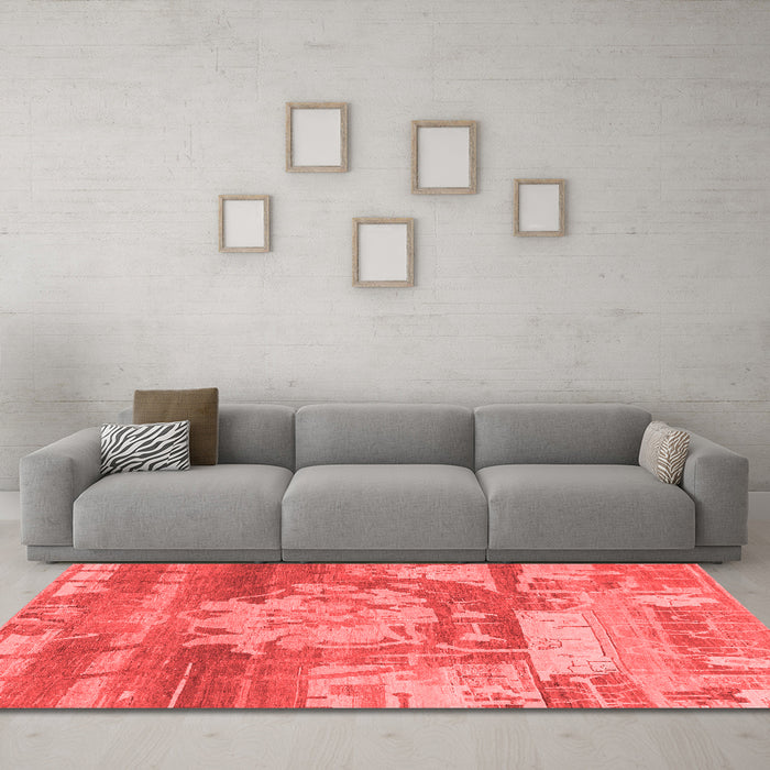 Modern Red Washable Rugs