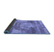 Sideview of Abstract Blue Modern Rug, abs1204blu