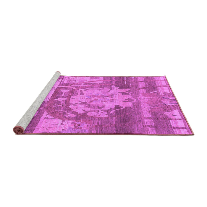 Sideview of Machine Washable Abstract Purple Modern Area Rugs, wshabs1204pur