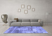 Machine Washable Abstract Blue Modern Rug in a Living Room, wshabs1204blu