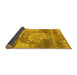 Sideview of Abstract Yellow Modern Rug, abs1204yw