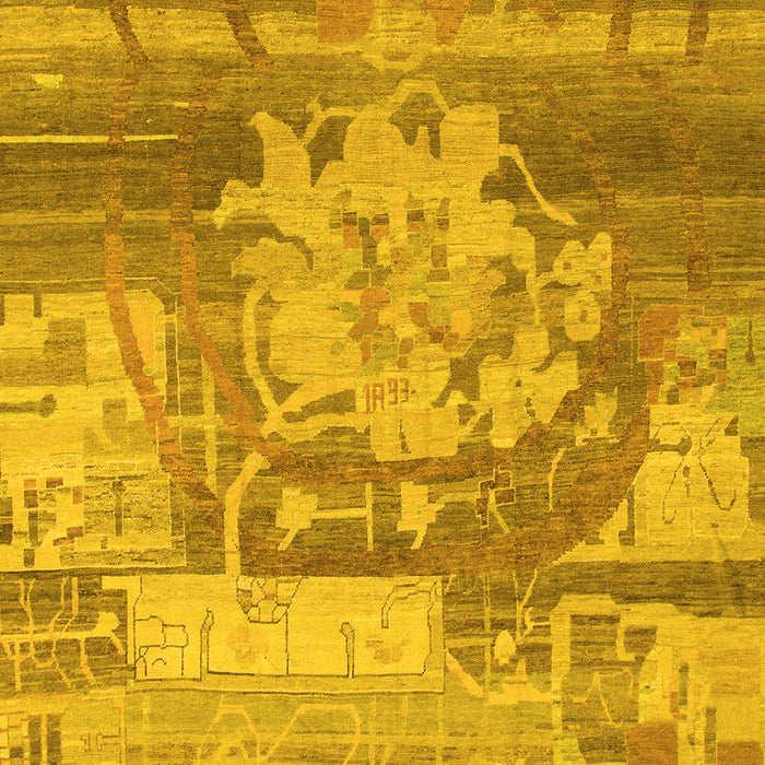 Abstract Yellow Modern Rug, abs1204yw