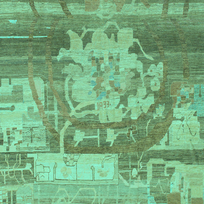 Abstract Turquoise Modern Rug, abs1204turq