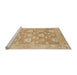 Sideview of Machine Washable Abstract Orange Rug, wshabs1205