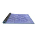 Sideview of Oriental Blue Traditional Rug, abs1205blu