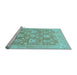 Sideview of Machine Washable Oriental Light Blue Traditional Rug, wshabs1205lblu