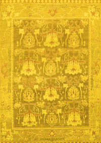 Oriental Yellow Traditional Rug, abs1205yw