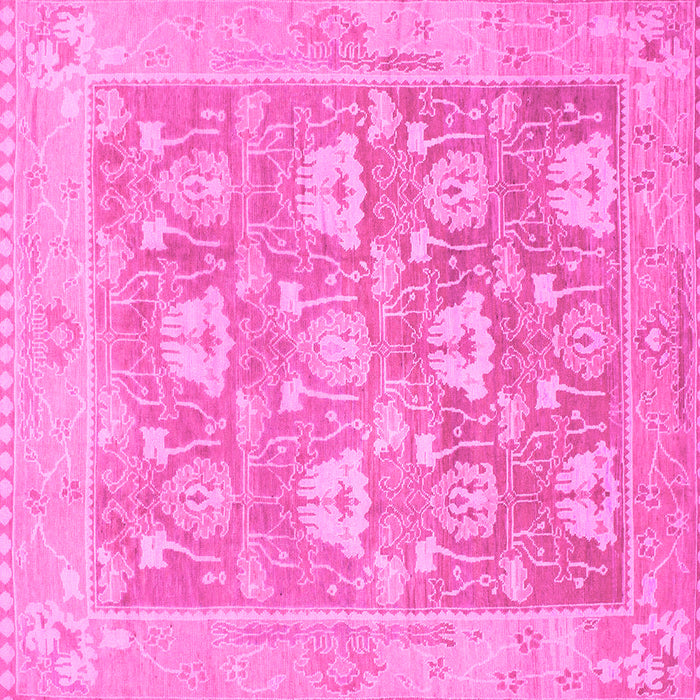 Square Oriental Pink Traditional Rug, abs1205pnk
