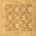 Square Oriental Brown Traditional Rug, abs1205brn