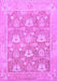 Machine Washable Oriental Purple Traditional Area Rugs, wshabs1205pur
